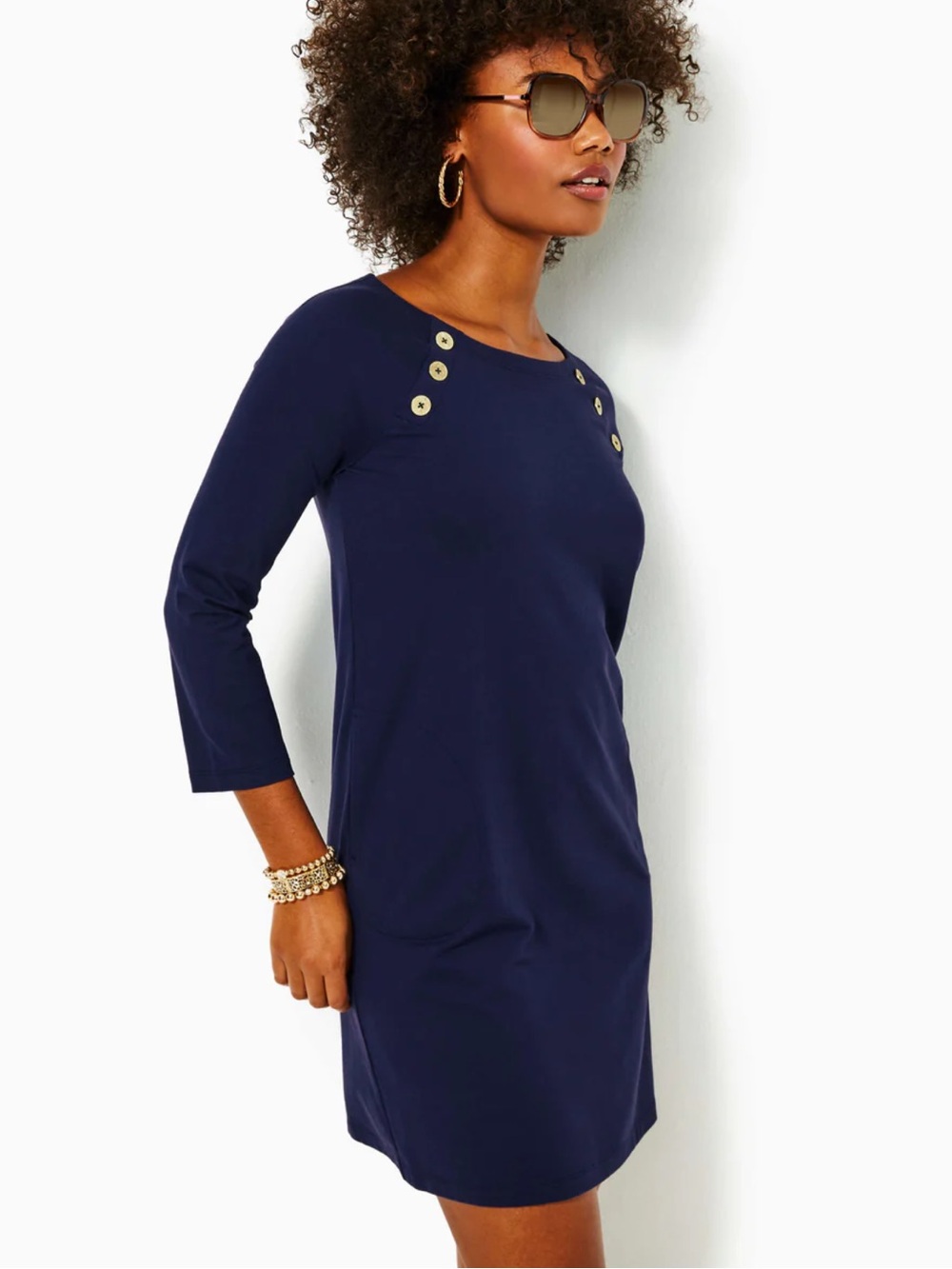 Lilly Pulitzer UPF 50+ Kaelin Dress - True Navy